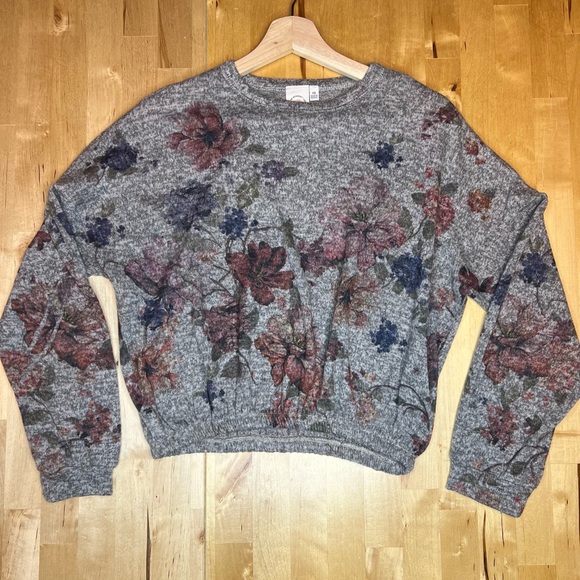 Super cute floral elastic waist sweater - Picture 2 of 6